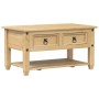 Mesa de centro cajones Corona madera maciza de pino 85x50x45 cm de vidaXL, Mesas de centro - Ref: Foro24-4002772, Precio: 95,...