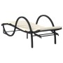 Lounger with black synthetic rattan cushion 60x199x42 cm by vidaXL, Loungers - Ref: Foro24-368257, Price: 153,99 €, Discount: %