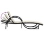 Lounger with black synthetic rattan cushion 60x199x42 cm by vidaXL, Loungers - Ref: Foro24-368257, Price: 153,99 €, Discount: %