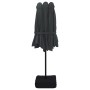 Sombrilla doble con luces LED negro 449x245 cm de vidaXL, Sombrillas - Ref: Foro24-362959, Precio: 196,90 €, Descuento: %