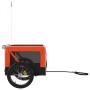 Bicycle pet trailer, iron frame, Oxford fabric, orange and black. by vidaXL, pet strollers - Ref: Foro24-93921, Price: 105,48...