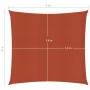 HDPE terracotta shade sail 160 g/m² 4x4 m by vidaXL, Umbrellas - Ref: Foro24-311331, Price: 35,84 €, Discount: %