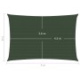 Toldo de vela verde oscuro HDPE 160 g/m² 4x5 m de vidaXL, Sombrillas - Ref: Foro24-311463, Precio: 44,59 €, Descuento: %