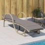 Lounger with beige synthetic rattan cushion 60x199x42 cm by vidaXL, Loungers - Ref: Foro24-368261, Price: 181,25 €, Discount: %