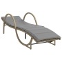 Lounger with beige synthetic rattan cushion 60x199x42 cm by vidaXL, Loungers - Ref: Foro24-368261, Price: 181,25 €, Discount: %