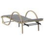 Lounger with beige synthetic rattan cushion 60x199x42 cm by vidaXL, Loungers - Ref: Foro24-368261, Price: 181,25 €, Discount: %