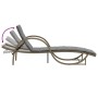 Lounger with beige synthetic rattan cushion 60x199x42 cm by vidaXL, Loungers - Ref: Foro24-368261, Price: 181,25 €, Discount: %