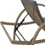 Lounger with beige synthetic rattan cushion 60x199x42 cm by vidaXL, Loungers - Ref: Foro24-368261, Price: 181,25 €, Discount: %