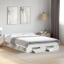 Cama con cajones madera de ingeniería blanco 120x200 cm de vidaXL, Camas y somieres - Ref: Foro24-3280755, Precio: 188,45 €, ...