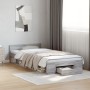 Cama con cajón madera ingeniería gris Sonoma 100x200 cm de vidaXL, Camas y somieres - Ref: Foro24-3280795, Precio: 146,81 €, ...