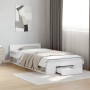 Cama con cajón madera de ingeniería blanca 90x200 cm de vidaXL, Camas y somieres - Ref: Foro24-3280797, Precio: 130,67 €, Des...