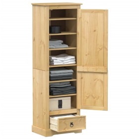 Corona Kleiderschrank aus massivem Kiefernholz 55x38x170 cm von vidaXL, Kleiderschränke - Ref: Foro24-4002767, Preis: 188,57 ...