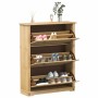 Corona solid pine wood shoe cabinet 99x32x124.5 cm by vidaXL, Shoe racks and shoe organizers - Ref: Foro24-4002786, Price: 16...