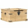 Caja de almacenaje Corona madera maciza de pino 78x78x45 cm de vidaXL, Baúles de almacenamiento - Ref: Foro24-4002771, Precio...