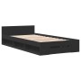 Cama con cajón madera de ingeniería negra 75x190 cm de vidaXL, Camas y somieres - Ref: Foro24-3280805, Precio: 131,29 €, Desc...