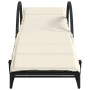 Sun loungers with table 2 units black synthetic rattan by vidaXL, Loungers - Ref: Foro24-368263, Price: 286,27 €, Discount: %