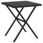 Sun loungers with table 2 units black synthetic rattan by vidaXL, Loungers - Ref: Foro24-368263, Price: 286,27 €, Discount: %