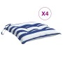 Chair cushions 4 pcs blue and white striped fabric 40x40x7 cm by vidaXL, Cushions for chairs and sofas - Ref: Foro24-361487, ...