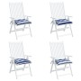 Chair cushions 4 pcs blue and white striped fabric 40x40x7 cm by vidaXL, Cushions for chairs and sofas - Ref: Foro24-361487, ...