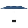 Double umbrella with light blue LED lights 449x245 cm by vidaXL, Umbrellas - Ref: Foro24-362960, Price: 191,33 €, Discount: %