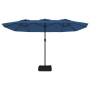 Double umbrella with light blue LED lights 449x245 cm by vidaXL, Umbrellas - Ref: Foro24-362960, Price: 191,33 €, Discount: %