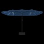 Double umbrella with light blue LED lights 449x245 cm by vidaXL, Umbrellas - Ref: Foro24-362960, Price: 191,33 €, Discount: %