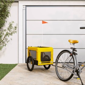 Trailer bicycle pets iron Oxford cloth yellow black by vidaXL, pet strollers - Ref: Foro24-93924, Price: 106,99 €, Discount: %