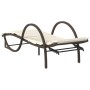 Lounger with brown synthetic rattan cushion 60x199x42 cm by vidaXL, Loungers - Ref: Foro24-368258, Price: 156,76 €, Discount: %