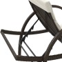 Lounger with brown synthetic rattan cushion 60x199x42 cm by vidaXL, Loungers - Ref: Foro24-368258, Price: 156,76 €, Discount: %