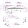 Bett aus Sonoma-Eichenholzwerkstoff mit Schubladen, 120 x 190 cm von vidaXL, Betten und Lattenroste - Ref: Foro24-3280778, Pr...