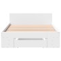 Cama con cajón madera de ingeniería blanco 100x200 cm de vidaXL, Camas y somieres - Ref: Foro24-3280790, Precio: 148,98 €, De...