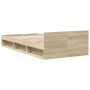 Sonoma oak engineered wood bed with drawer 90x200 cm by vidaXL, Beds and slatted bases - Ref: Foro24-3280799, Price: 140,12 €...