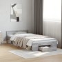 Cama con cajón madera de ingeniería gris Sonoma 75x190 cm de vidaXL, Camas y somieres - Ref: Foro24-3280809, Precio: 130,99 €...