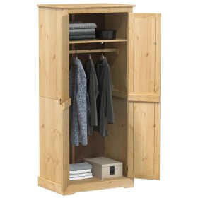 Corona Kleiderschrank aus massivem Kiefernholz 76x50x170 cm von vidaXL, Kleiderschränke - Ref: Foro24-4002769, Preis: 271,16 ...