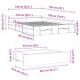 Bett aus Sonoma-Eichenholzwerkstoff mit Schubladen, 135 x 190 cm von vidaXL, Betten und Lattenroste - Ref: Foro24-3280771, Pr...