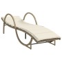 Sun loungers with table 2 units beige synthetic rattan by vidaXL, Loungers - Ref: Foro24-368266, Price: 292,30 €, Discount: %