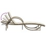 Sun loungers with table 2 units beige synthetic rattan by vidaXL, Loungers - Ref: Foro24-368266, Price: 292,30 €, Discount: %