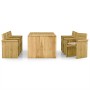 7-piece garden dining table with impregnated pine wood cushions by vidaXL, Garden sets - Ref: Foro24-3065732, Price: 683,90 €...