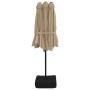 Double umbrella with taupe gray LED lights 449x245 cm by vidaXL, Umbrellas - Ref: Foro24-362956, Price: 196,67 €, Discount: %