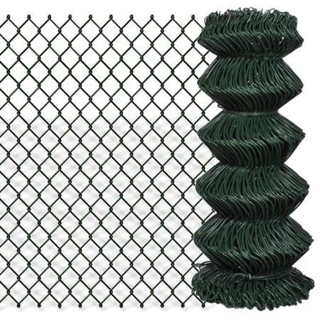 Green steel wire mesh fence 0.8x15 m by vidaXL, fence panels - Ref: Foro24-140343, Price: 63,65 €, Discount: %