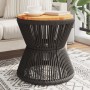 Acacia wood and black wire base coffee table Ø 45x44 cm by vidaXL, Garden tables - Ref: Foro24-365637, Price: 95,07 €, Discou...