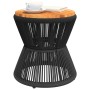 Acacia wood and black wire base coffee table Ø 45x44 cm by vidaXL, Garden tables - Ref: Foro24-365637, Price: 95,07 €, Discou...