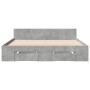 Concrete gray engineered wood bed with drawers 120x200 cm by vidaXL, Beds and slatted bases - Ref: Foro24-3280758, Price: 155...