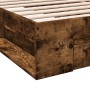 Smoked oak engineered wood bed with drawer 90x200 cm by vidaXL, Beds and slatted bases - Ref: Foro24-3280801, Price: 140,12 €...