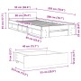 Bett aus geräuchertem Eichenholzwerkstoff mit Schublade 90x200 cm von vidaXL, Betten und Lattenroste - Ref: Foro24-3280801, P...