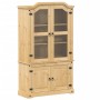 Corona solid pine wood display cabinet 103.5x42x180 cm by vidaXL, Sideboards - Ref: Foro24-4002777, Price: 321,75 €, Discount: %