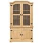 Corona solid pine wood display cabinet 103.5x42x180 cm by vidaXL, Sideboards - Ref: Foro24-4002777, Price: 321,75 €, Discount: %