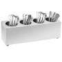 Cutlery holder 4 grids rectangular stainless steel by vidaXL, Cutlery and utensil trays - Ref: Foro24-51227, Price: 59,94 €, ...