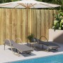 Sun loungers with side table, 2 units, synthetic beige rattan by vidaXL, Loungers - Ref: Foro24-368267, Price: 292,30 €, Disc...