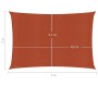 HDPE terracotta shade sail 160 g/m² 3x5 m by vidaXL, Umbrellas - Ref: Foro24-311349, Price: 37,32 €, Discount: %